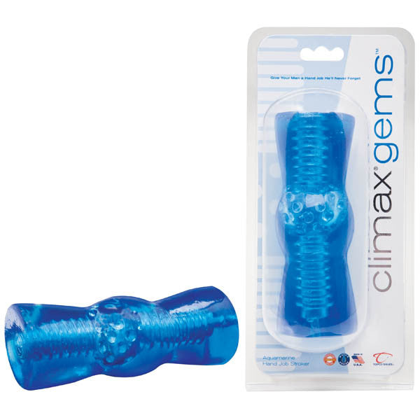 climax gems Aquamarine Hand Job Stroker