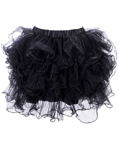Leg's Fashion Pleated Flower - Black