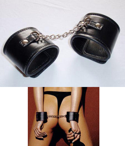 Leather Cuff and Chain Link - As Shown