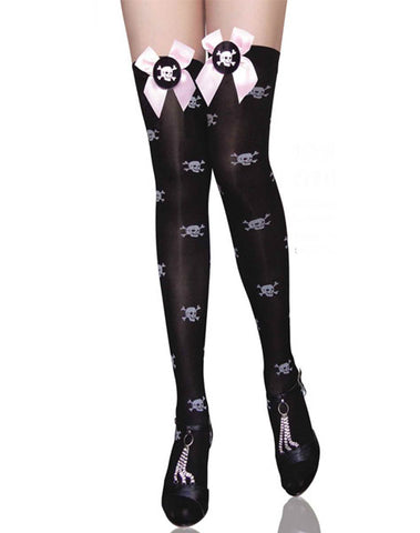 Back Bow Knot Thigh Highs