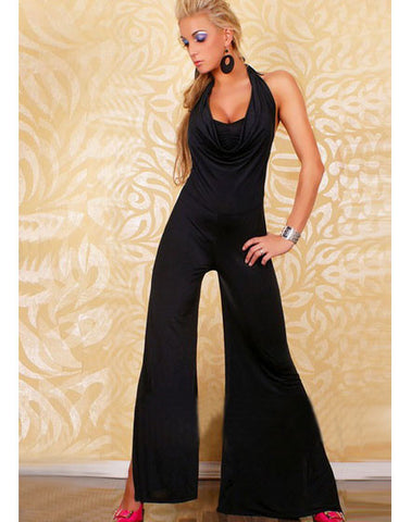Punk Wetlook Jumpsuit - Gold