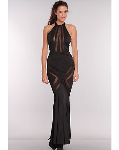 Zip Front Dress With Buckle - Black