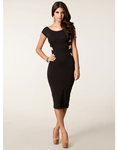 Fashion Leater Dress - Black