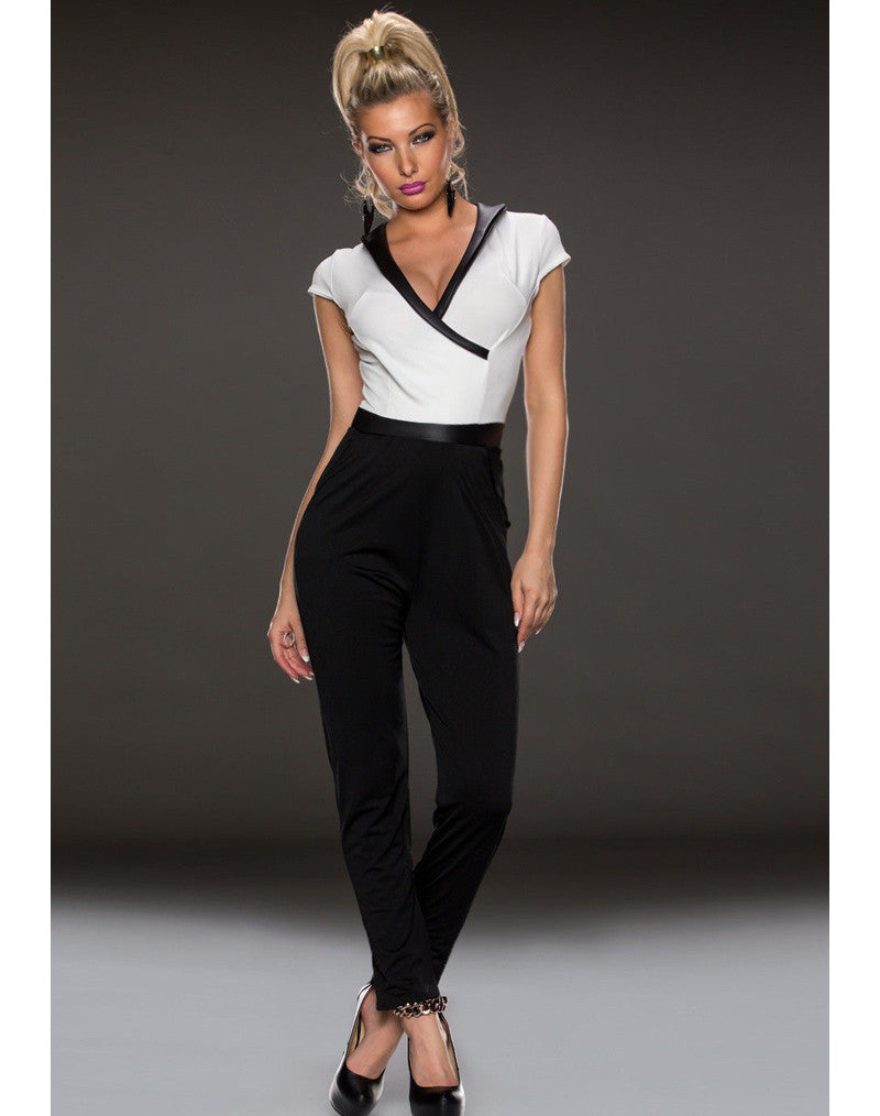 Ari-Bland And White Jumpsuit - Black, White