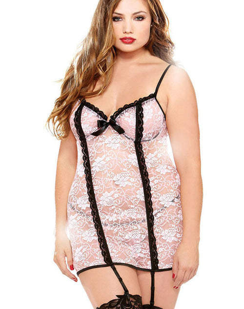 Blush Lace Chemise And G String