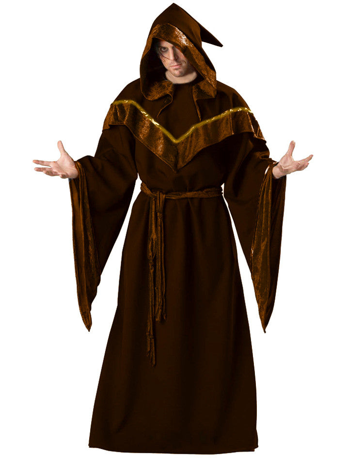 Dark Sorcerer Costume - Brown, Black, White