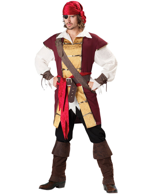 Deluxe Swashbuckler Pirate Costume - Black, Whlte, Red