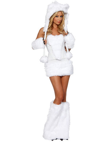 Furry Hooded Dalmatian Costume
