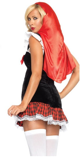 Glitter Foil Plaid School Girl Costume