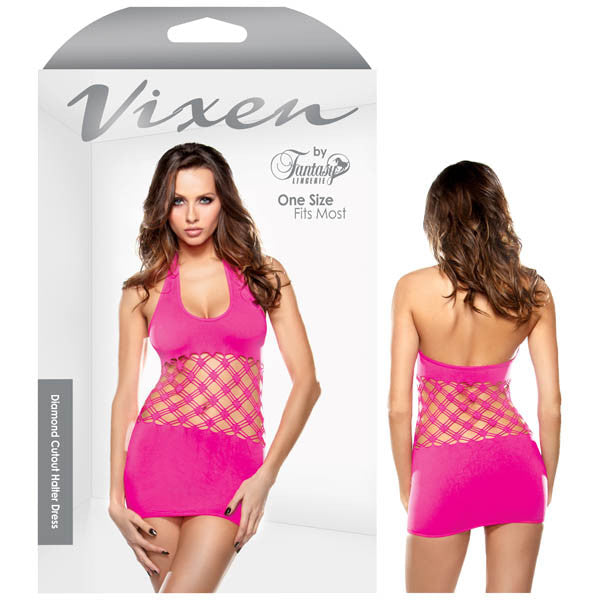 Vixen Diamond Cutout Halter Dress