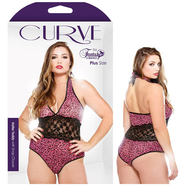 Curve Halter Teddy with Snap Closure
