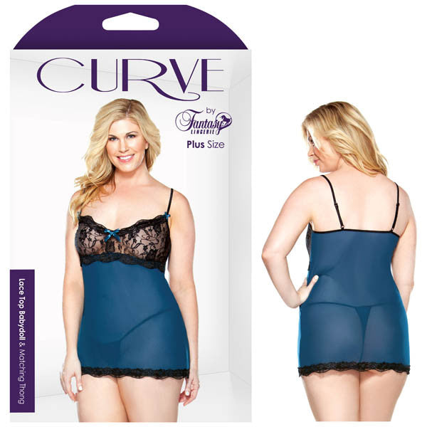 Curve Lace Top Babydoll and Matching Thong