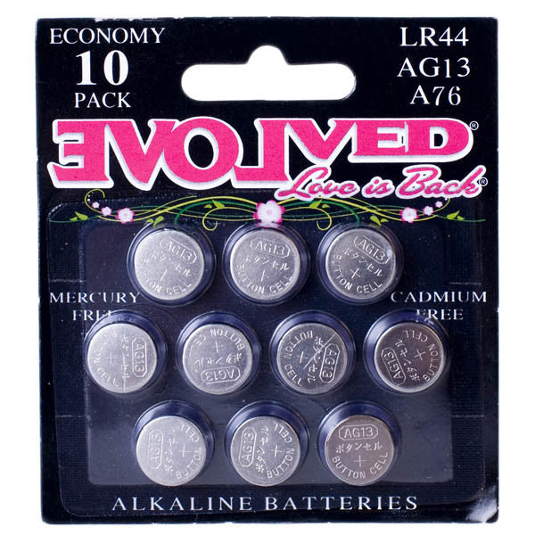 EVOLVED LR44 ALKALINE BATTERIES