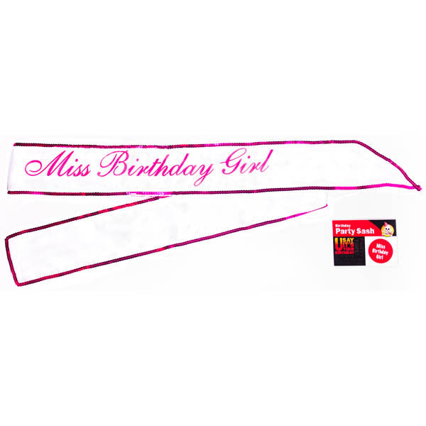 MISS BIRTHDAY GIRL SASH