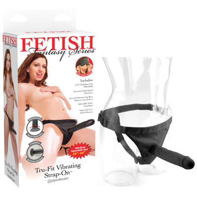 FETISH FANTASY SERIES TRU-FIT VIBRATING STRAP-ON