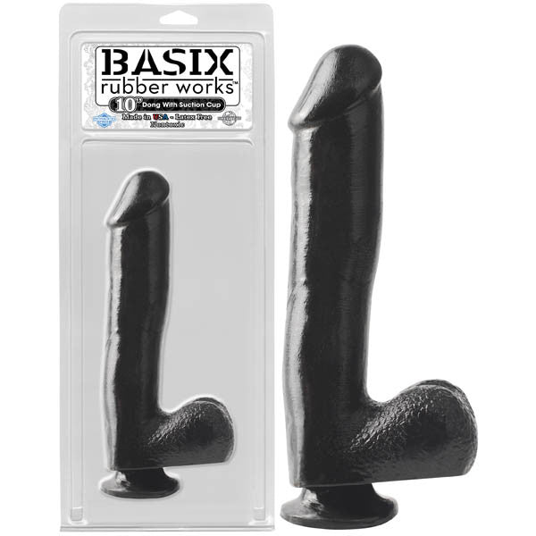 Basix Rubber Works 10'' Dong with Suction Cup