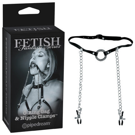 FETISH FANTASY SERIES LIMITED EDITION O-RING GAG & NIPPLE CLAMPS