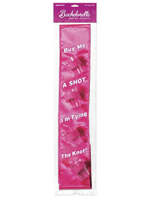 BACHELORETTE PARTY FAVORS SHOT GLASS SASH