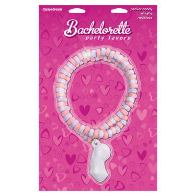 BACHELORETTE PARTY FAVORS PECKER CANDY WHISTLE NECKLACE