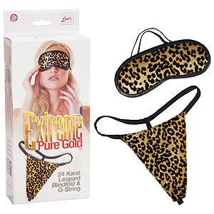 Extreme Pure Gold - Platinum Leopard Eye Mask & Whip