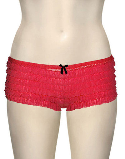 Red Ruffle Panty - Red
