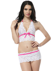 Lace Cami And Skirt Set - Black