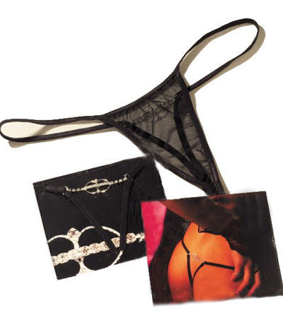 Diamond heart g-string - Red