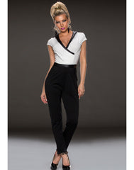 Ari-Bland And White Jumpsuit - Black, White