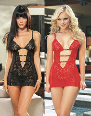 Deep-V Lace Babydoll -