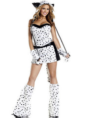 Furry Hooded Dalmatian Costume