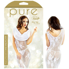 PURE LACE COWL NECK GOWN & MATCHING G-STRING