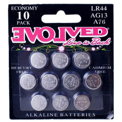 EVOLVED LR44 ALKALINE BATTERIES