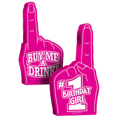 #1 BIRTHDAY GIRL FOAM HAND