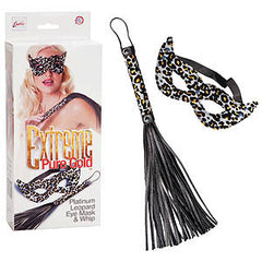 Extreme Pure Gold - Platinum Leopard Eye Mask & Whip